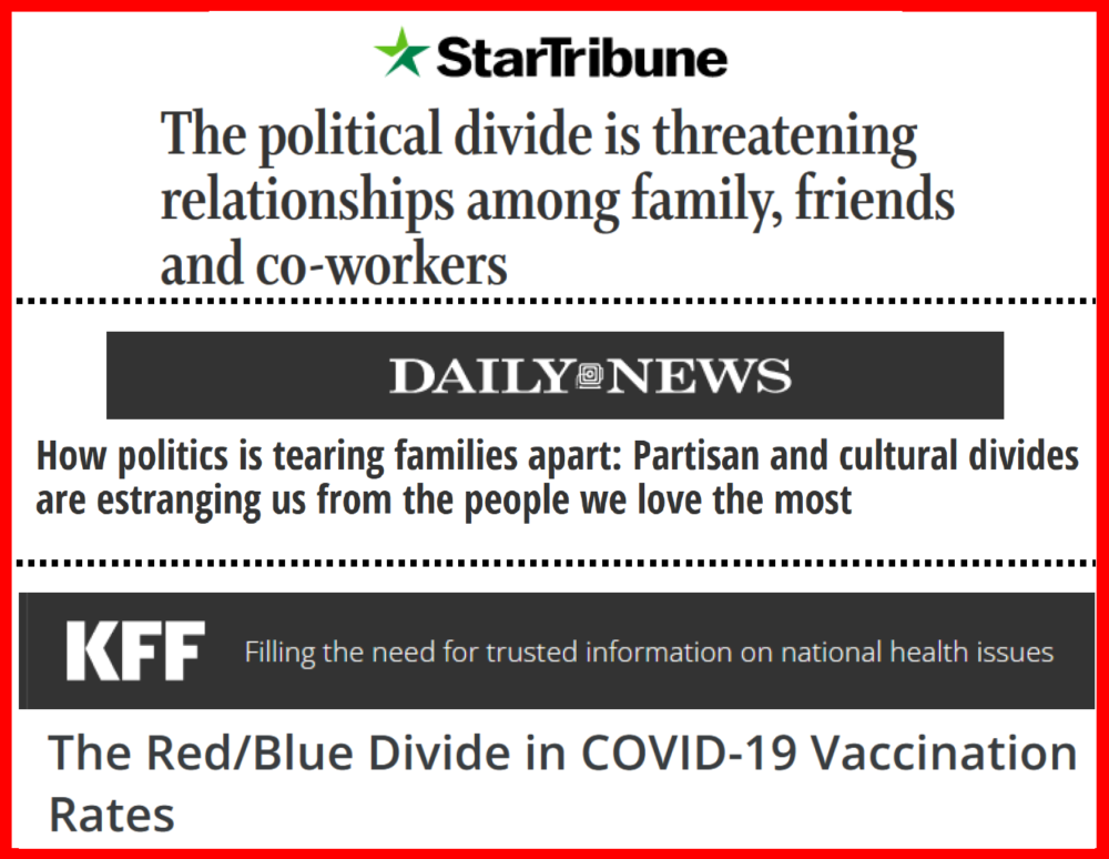 Headlines - Political Divide is Hurting our Families, Communities & Health